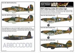 Kits World 172154 Aircraft Decals 1:72 RAF lettering codes 28 inches high. Store