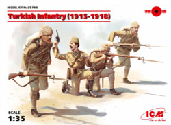 ICM 35700 Turkish Infantry (1915-1918) (4 figures) 1:35 Model Kit Figure