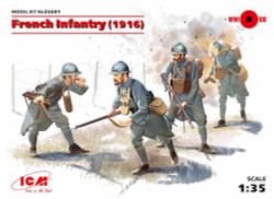 ICM 35691 French Infantry (1916) (4 figures) (WWI) 1:35 Figure Model Kit