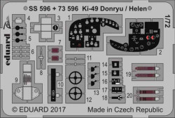 Eduard SS596 Etched Aircraft Detailling Set 1:72 Nakajima Ki-49 Donryu T.100 Hea