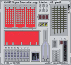 Eduard 49847 Etched Aircraft Detailling Set 1:48 Kaman SH-2G Super Seasprite car