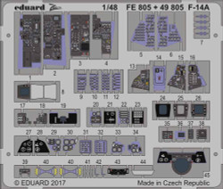 Eduard 49805 Etched Aircraft Detailling Set 1:48 Grumman F-14A Tomcat interior