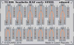 Eduard 73036 Etched Aircraft Detailling Set 1:72 seatbelts RAF early Steel