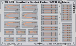 Eduard 73039 Etched Aircraft Detailling Set 1:72 seatbelts Soviet Union WWII fig