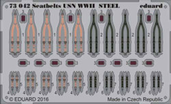 Eduard 73042 Etched Aircraft Detailling Set 1:72 seatbelts USN WWII fighters Ste