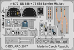 Eduard 73588 Etched Aircraft Detailling Set 1:72 Supermarine Spitfire Mk.IIa