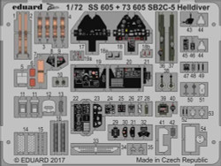 Eduard 73605 Etched Aircraft Detailling Set 1:72 Curtiss SB2C-5 Helldiver