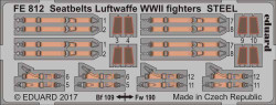 Eduard FE812 Etched Aircraft Detailling Set 1:48 Seatbelts Lufewaffe WWII fighte