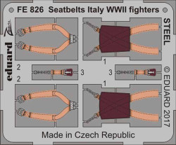 Eduard FE826 Etched Aircraft Detailling Set 1:48 Seatbelts Italy WWII fighters S