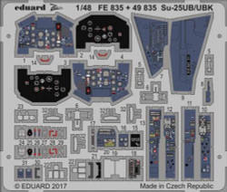 Eduard FE835 Etched Aircraft Detailling Set 1:48 Sukhoi Su-25UB/UBK