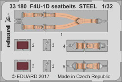 Eduard 33180 Etched Aircraft Detailling Set 1:32 Vought F4U-1D Corsair seatbelts