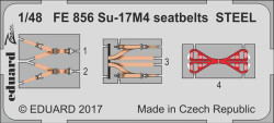 Eduard FE856 Etched Aircraft Detailling Set 1:48 Sukhoi Su-17M4 seatbelts Steel