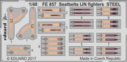 Eduard FE857 Etched Aircraft Detailling Set 1:48 Seatbelts IJN fighters Steel