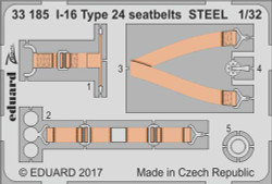 Eduard 33185 Etched Aircraft Detailling Set 1:32 Polikarpov I-16 type 24 seatbel