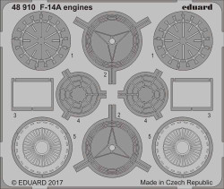 Eduard 48910 Etched Aircraft Detailling Set 1:48 Grumman F-14A Tomcat engines de