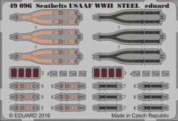 Eduard 49096 Etched Aircraft Detailling Set 1:48 seatbelts USAAF WWII Steel