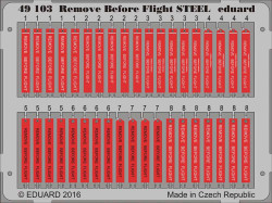 Eduard 49103 Etched Aircraft Detailling Set 1:48 Remove Before Flight flags Stee