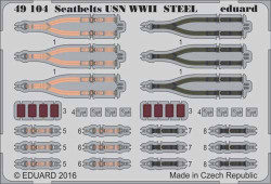 Eduard 49104 Etched Aircraft Detailling Set 1:48 seatbelts USN WWII fighters Ste