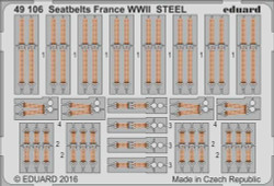 Eduard 49106 Etched Aircraft Detailling Set 1:48 seatbelts France WWII Steel