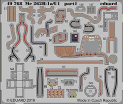 Eduard 49768 Etched Aircraft Detailling Set 1:48 Messerschmitt Me-262B-1a/U1