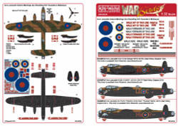 Kits World 148104 Aircraft Decals 1:48 Avro Lancaster General Markings (inc Sten