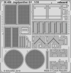 Eduard 36406 1:35 Etched Detailing Set for Meng Model Kits Jagdpanther Ausf.G1