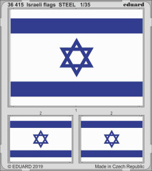 Eduard 36415 1:35 Etched Detailing Set Israeli flags 1/35
