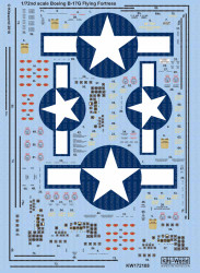 Kits World 172188 Aircraft Decals 1:72 Boeing B-17F/B-17G Flying Fortress Compre