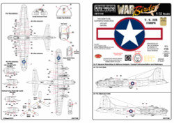 Kits World 172189 Aircraft Decals 1:72 Boeing B-17F/B-17G Flying Fortress Red Ou