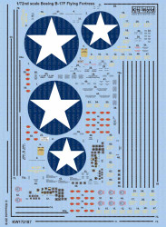 Kits World 172187 Aircraft Decals 1:72 Boeing B-17F Flying Fortress Comprehensiv
