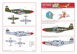 Kits World 148180 Aircraft Decals 1:48 North-American P-51B Mustang 43-6832 QP-K