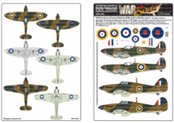 Kits World 172180 Aircraft Decals 1:72 RAF Roundels and General Markings WWII, E