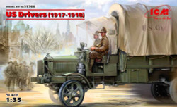 ICM 35706 US Drivers (1917-1918) (2 figures) 1:35 Figure Model Kit