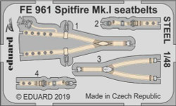 Eduard FE961 Etched Aircraft Detailling Set 1:48 Supermarine Spitfire Mk.1 seatb