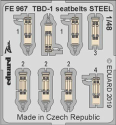Eduard FE967 Etched Aircraft Detailling Set 1:48 Douglas TBD-1 'Devastator' seat