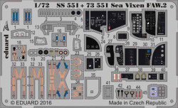Eduard SS551 Etched Aircraft Detailling Set 1:72 de Havilland Sea Vixen FAW.2