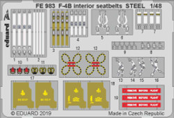 Eduard FE983 Etched Aircraft Detailling Set 1:48 McDonnell F-4B Phantom II inter