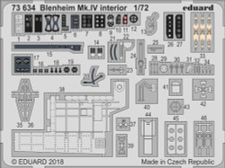 Eduard 73634 Etched Aircraft Detailling Set 1:72 Bristol Blenheim Mk.IV interior