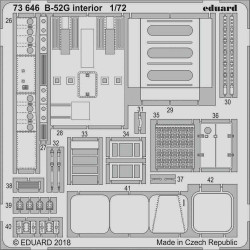 Eduard 73646 Etched Aircraft Detailling Set 1:72 Boeing B-52G Stratofortress int