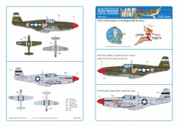Kits World 132124 Aircraft Decals 1:32 North-American P-51B Mustang 43-6832 QP-K