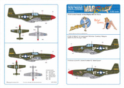 Kits World 132128 Aircraft Decals 1:32 North-American P-51B Mustang 43-6636 QP-N