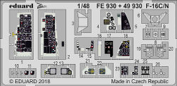 Eduard FE930 Etched Aircraft Detailling Set 1:48 Lockheed-Martin F-16C/N Fightin