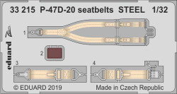 Eduard 33215 Etched Aircraft Detailling Set 1:32 Republic P-47D-20 Thunderbolt s
