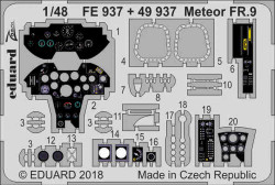 Eduard FE937 Etched Aircraft Detailling Set 1:48 Gloster Meteor FR.9