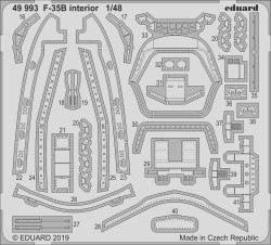 Eduard 49993 Etched Aircraft Detailling Set 1:48 Lockheed-Martin F-35B interior
