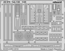 Eduard 49978 Etched Aircraft Detailling Set 1:48 Yakovlev Yak-130