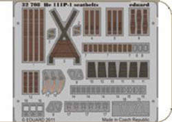 Eduard 32708 Etched Aircraft Detailling Set 1:32 Heinkel He-111P-1 seatbelts