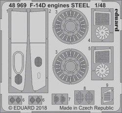 Eduard 48969 Etched Aircraft Detailling Set 1:48 Grumman F-14D Tomcat engine det
