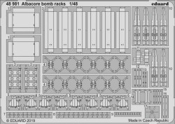 Eduard 48981 Etched Aircraft Detailling Set 1:48 Fairey Albacore bomb racks