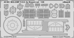 Eduard 48983 Etched Aircraft Detailling Set 1:48 Mikoyan MiG-23MF F.O.D. for Bra